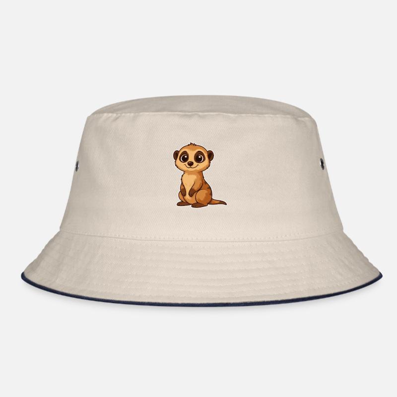 Süßes Erdmännchen Cartoon Bucket Hat
