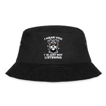 Schnauzer Spruch Lustiges Schnauzer Geschenk - Bucket Hat - Schwarz - Vorne - Lela (165cm)