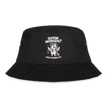 Good morning? Very thin ! Funny Unicorn - Bucket Hat - black - Front - Lela (165cm)