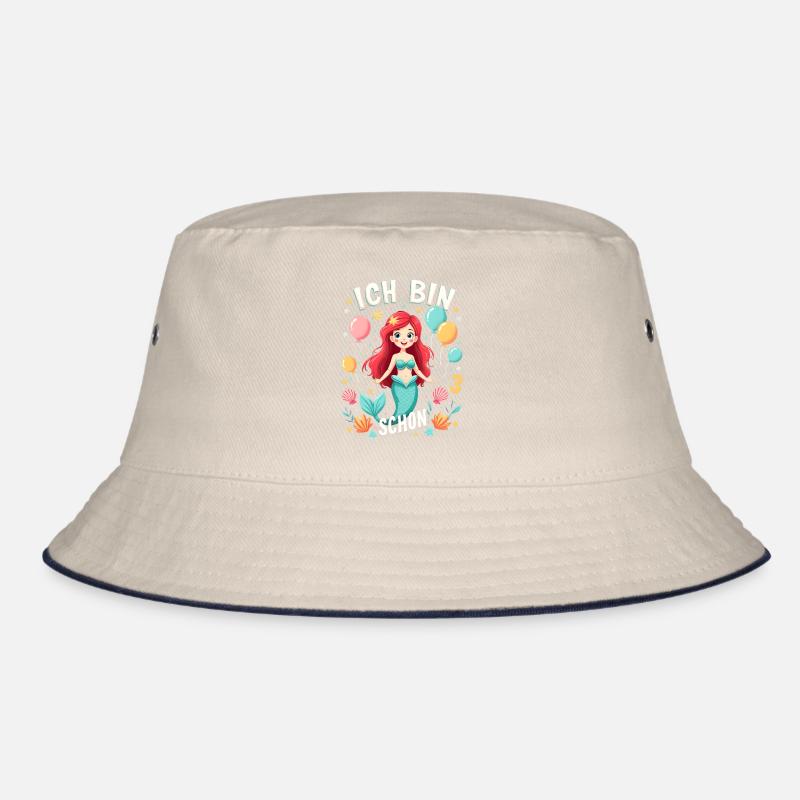 Ich bin schon 3 Meerjungfrau Geburtstag Mädchen Bucket Hat