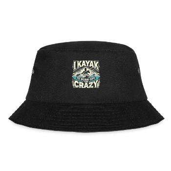 Ich fahre Kajak, um den Wahnsinn zu vertreiben - Bucket Hat - Schwarz - Vorne - Lela (165cm)