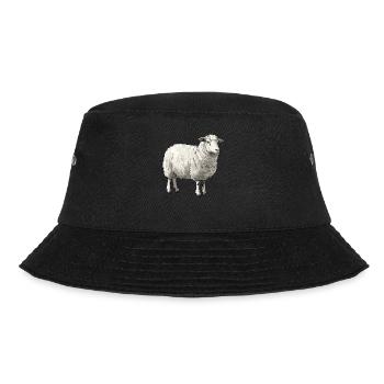 Schafe Schaf - Bucket Hat - Schwarz - Vorne - Lela (165cm)