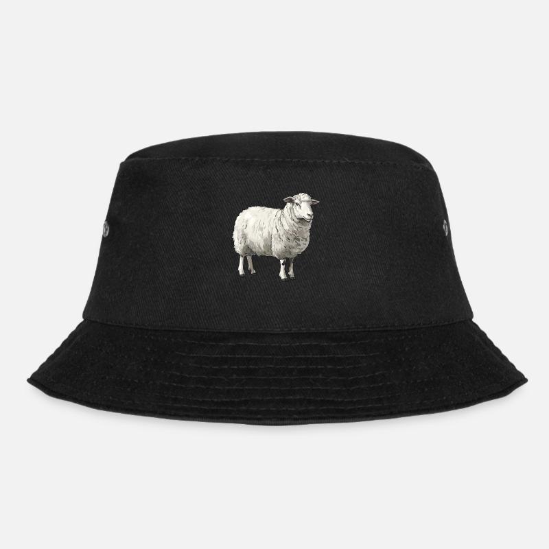 Schafe Schaf - Bucket Hat - Schwarz