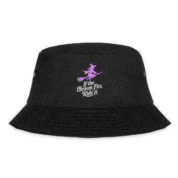 If the Broom Fits Ride It Halloween - Bucket Hat - Schwarz - Vorne - Lela (165cm)
