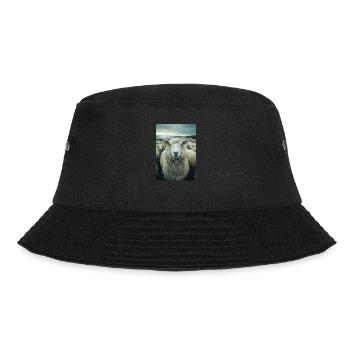 Schafe Schaf - Bucket Hat - Schwarz - Vorne - Lela (165cm)