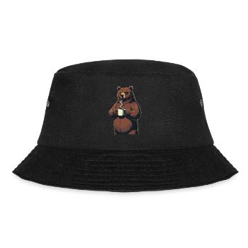 Grim Bear Tasse à café Ours Café Fatigué - Bob - noir - Devant - Lela (165cm)