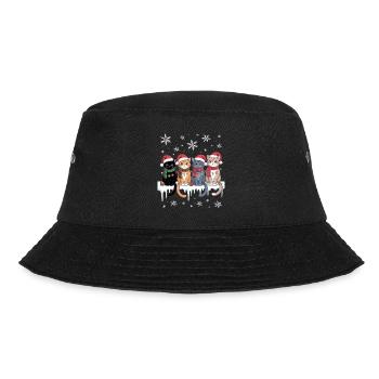 Cute Cat Reindeer Christmas - Bucket Hat - Schwarz - Vorne - Lela (165cm)