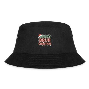 Merry Christmas Bruh Funny Christmas - Bucket Hat - black - Front - Lela (165cm)