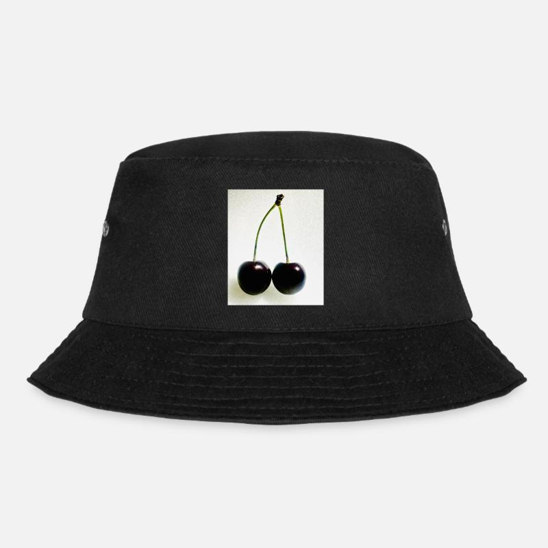 Kirsche - Bucket Hat - Schwarz