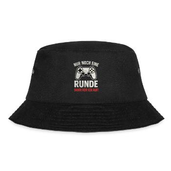 Nur noch eine Runde Gaming - Bucket Hat - Schwarz - Vorne - Lela (165cm)