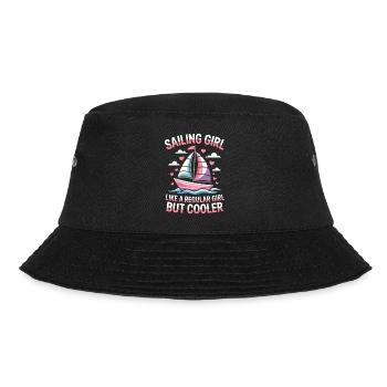 Sailing Saying Girl Sailor Sailing Gift - Bucket Hat - black - Front - Lela (165cm)