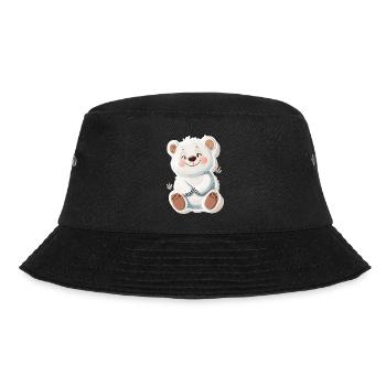 Süßer Bär – Geschenkidee für Wald- & Tierfans - Bucket Hat - Schwarz - Vorne - Lela (165cm)