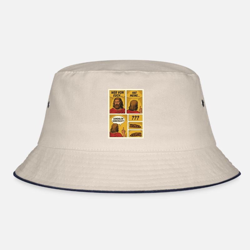 Comic-Jesus sucht Sandalen Bucket Hat
