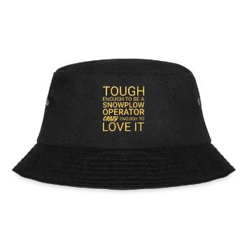 Snowplow Operator Crazy - Bucket Hat - black - Front - Lela (165cm)
