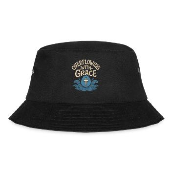 Overflowing Grace Baptism Inspiration - Bucket Hat - black - Front - Lela (165cm)