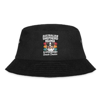 Australian Shepherd Mama, Legendärer Snack-Dealer - Bucket Hat - Schwarz - Vorne - Lela (165cm)