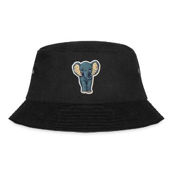 Éléphant mignon – idée cadeau pour les amoureux des animaux - Bob - noir - Devant - Lela (165cm)