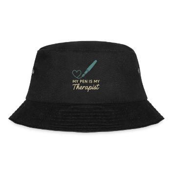 Gratitude Practice Journal Lover Emotional - Bucket Hat - black - Front - Lela (165cm)