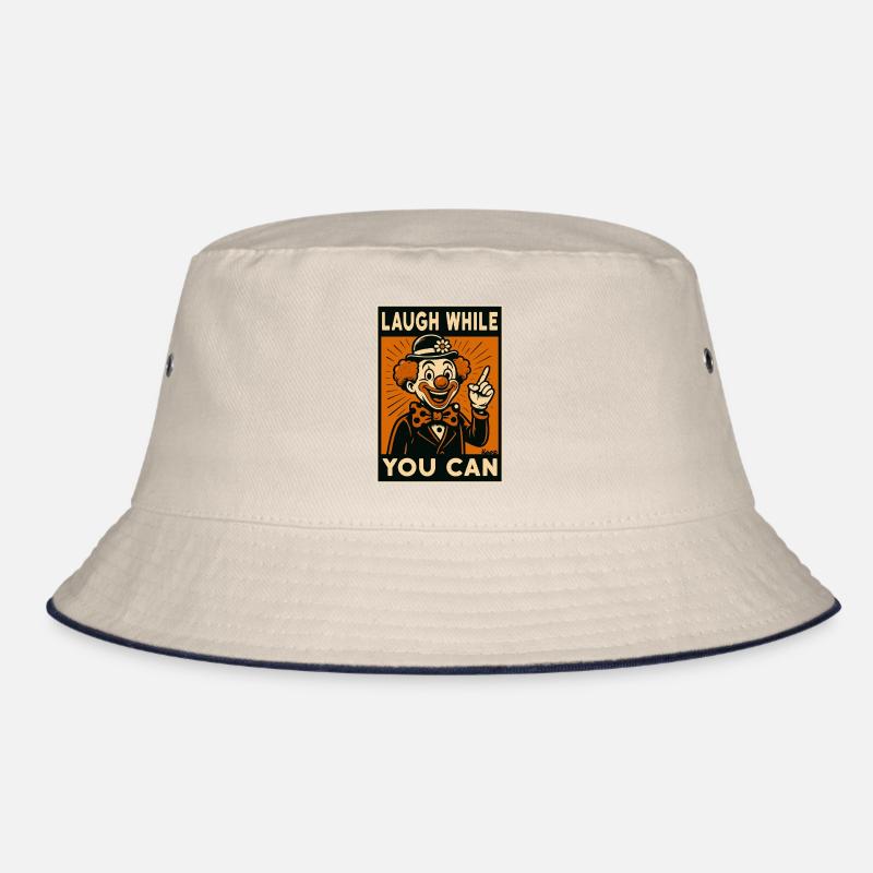 Lachender Clown im Retro Comicstil Bucket Hat