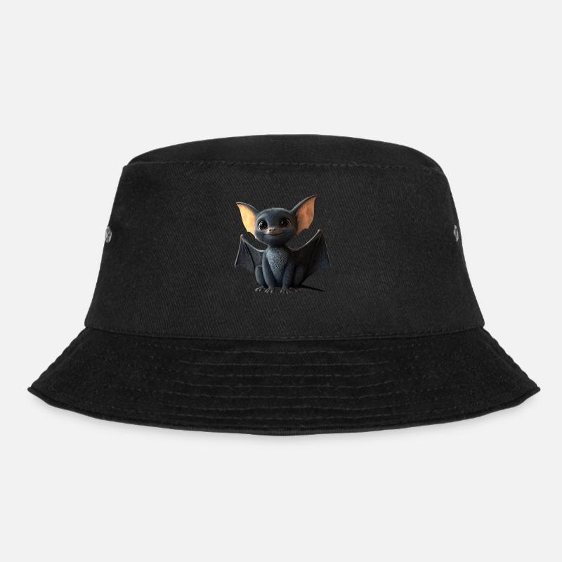Fledermaus Flughund Vampir Bat Süße Fledemäuse - Bucket Hat - Schwarz