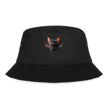 Fledermaus Flughund Vampir Bat Süße Fledemäuse - Bucket Hat - Schwarz - Vorne - Lela (165cm)