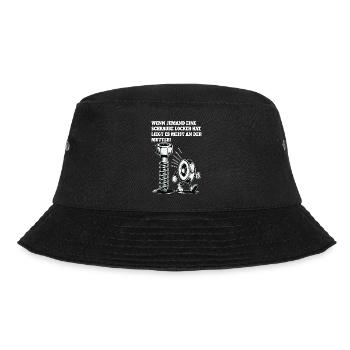 Wenn jemand eine Schraube locker hat Mutter Spruch - Bucket Hat - Schwarz - Vorne - Lela (165cm)