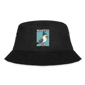 Wanted Seagull avec des frites bonnet illustration - Bob - noir - Devant - Lela (165cm)