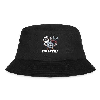 Schere Stein Papier Kawaii Charaktere Schulspiel - Bucket Hat - Schwarz - Vorne - Lela (165cm)
