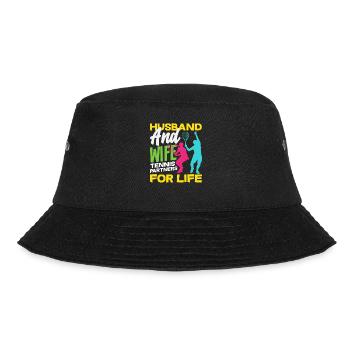 Husband And Wife Tennis Partner For Life - Bucket Hat - black - Front - Lela (165cm)