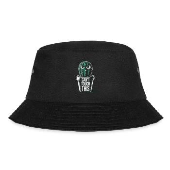 Can't Touch This – Funny Cactus with Saying - Bucket Hat - black - Front - Lela (165cm)
