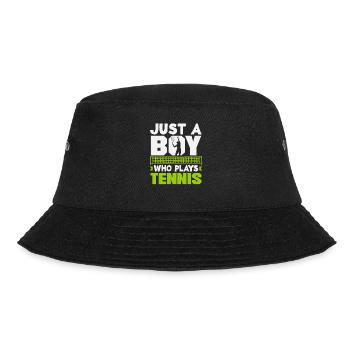 Nur Ein Junge Der Tennis Spielt - Bucket Hat - Schwarz - Vorne - Lela (165cm)