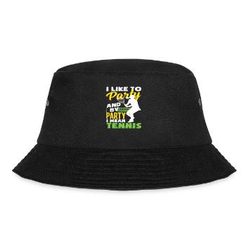 Ich Feier Gerne Und Mit Feiern Meine Ich Tennis - Bucket Hat - Schwarz - Vorne - Lela (165cm)