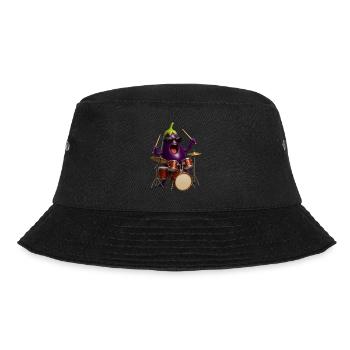 Aubergine Schlagzeug - Bucket Hat - Schwarz - Vorne - Lela (165cm)