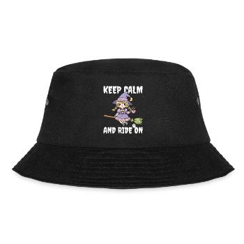KEEP CALM AND RIDE ON - WITCH HALLOWEEN - Bucket Hat - black - Front - Lela (165cm)