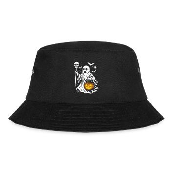 Ghost, Halloween Party Costume - Pumpkin - Bucket Hat - black - Front - Lela (165cm)