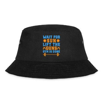 Fitness Motivation Bodybuilder Lift The Guns Gym - Bucket Hat - black - Front - Lela (165cm)