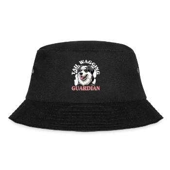 Alabai Hund Tail Wagging Guardian - Bucket Hat - Schwarz - Vorne - Lela (165cm)
