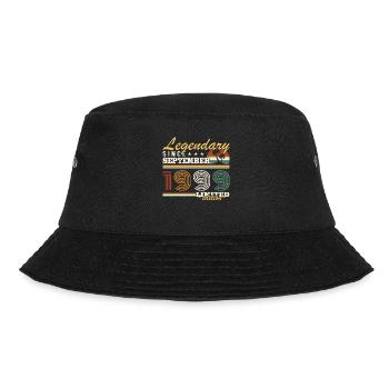 September 1999 Vintage Retro Geburtstagsgeschenk - Bucket Hat - Schwarz - Vorne - Lela (165cm)