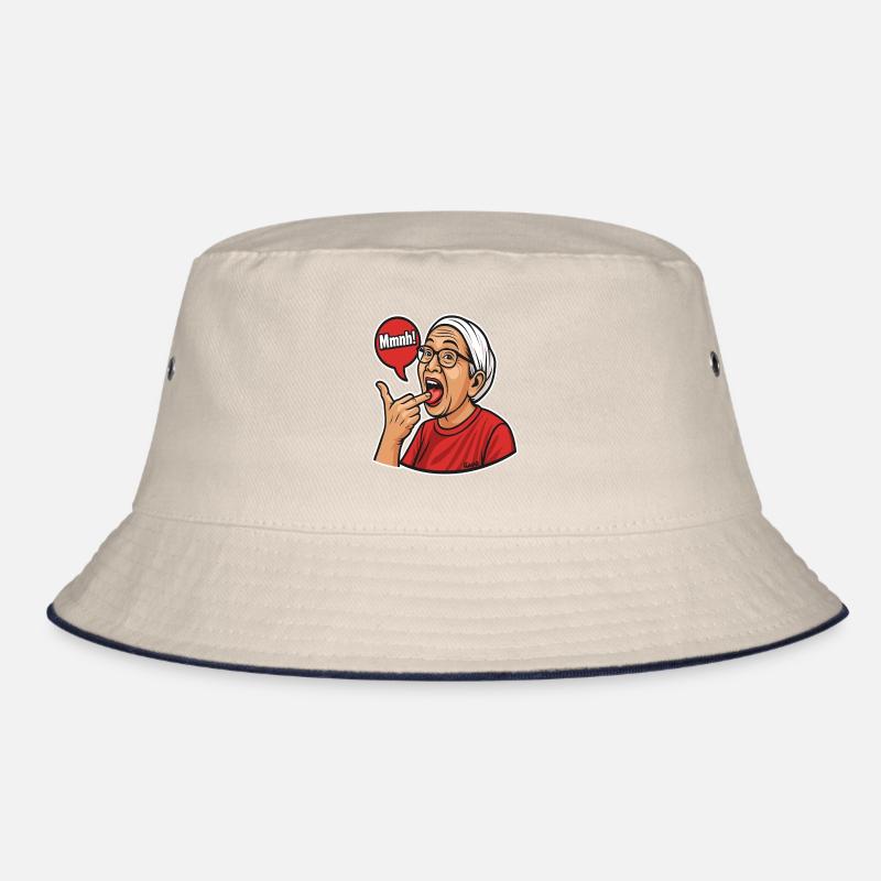 Asiatische Mutter mit Sprechblasen-Design Bucket Hat