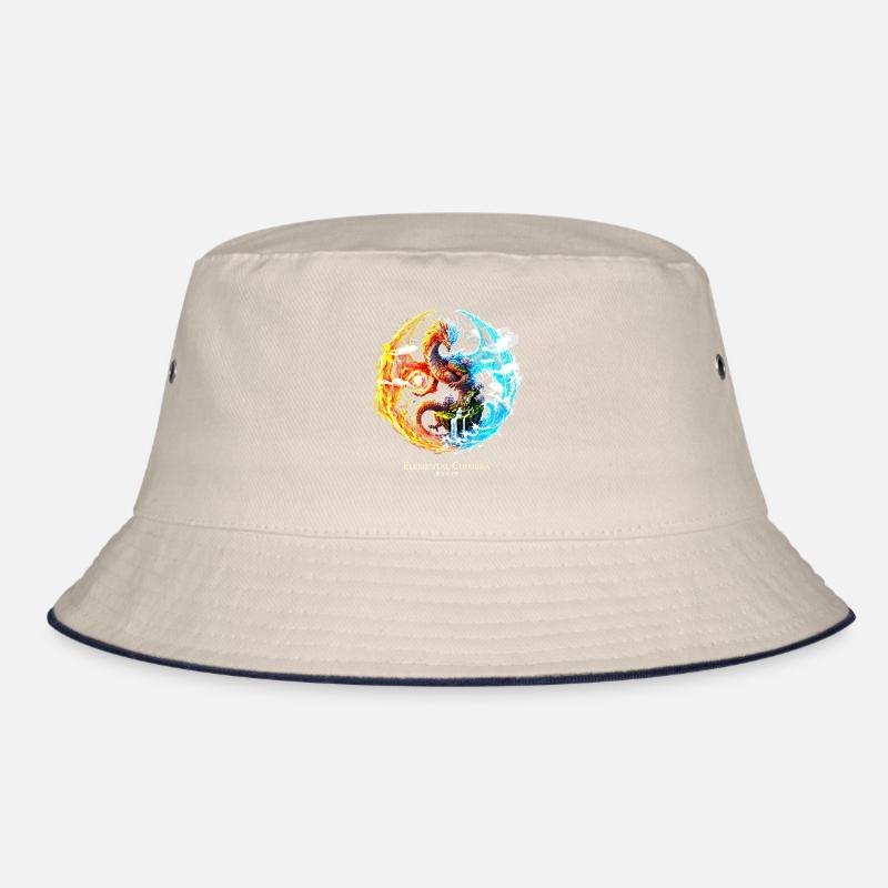 Elemental Chimera – Fire & Water Dragon  Bucket Hat