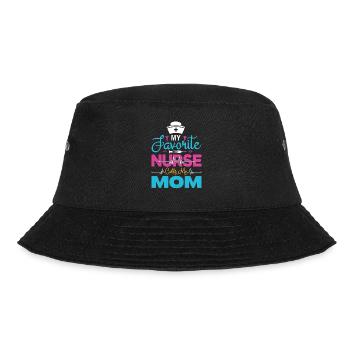 Mama Stolze Krankenschwester Mutter Geschenke - Bucket Hat - Schwarz - Vorne - Lela (165cm)