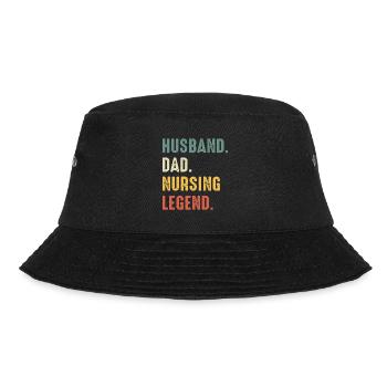 Husband Dad Nursing Legend Father's Day - Bucket Hat - black - Front - Lela (165cm)