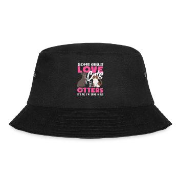 Girls I'm Some Girls Seeotter Cartoon - Bucket Hat - Schwarz - Vorne - Lela (165cm)