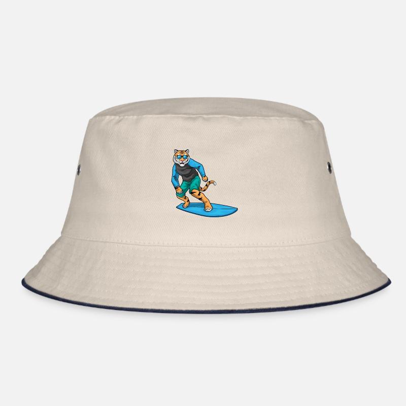 Tiger Surfen Surfbrett Sommer Bucket Hat