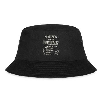 Notizen eines Krimifans – Lustiges True Crime Shir - Bucket Hat - Schwarz - Vorne - Lela (165cm)