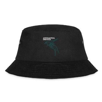 Luftfahrtingenieur Flugzeug Wissenschaft Nerd Geschenk - Bucket Hat - Schwarz - Vorne - Lela (165cm)