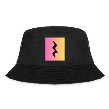 Viertelpause Musikalisches Zeichen auf Bunt - Bucket Hat - Schwarz - Vorne - Lela (165cm)