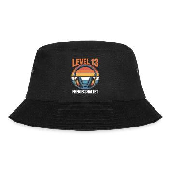 Level 13 Geburtstag Freigeschaltet - Bucket Hat - Schwarz - Vorne - Lela (165cm)