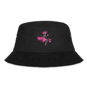 Skelett Hexe Feministisches Halloween - Bucket Hat - Schwarz - Vorne - Lela (165cm)