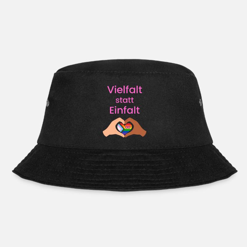 Vielfalt statt Einfalt - Bucket Hat - Schwarz